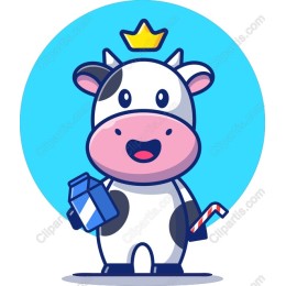 Cheerful Cartoon Cow