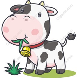 Charming Cartoon Cow