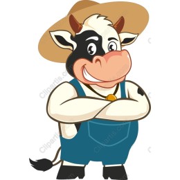 Playful Cartoon Cow