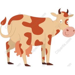 Adorable Cartoon Cow