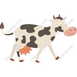 Cheerful Cartoon Cow
