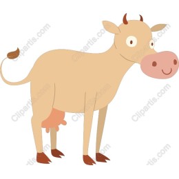 Charming Cartoon Cow