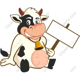 Playful Cartoon Cow