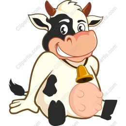 Cheerful Cartoon Cow