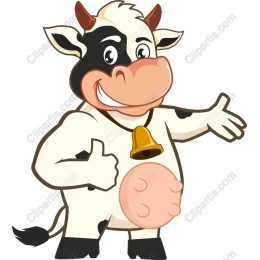 Cheerful Cow Character