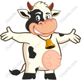 Cheerful Cartoon Cow