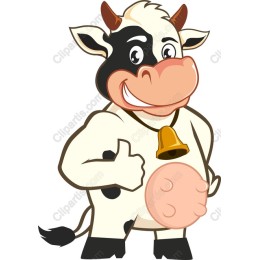 Cheerful Cartoon Cow
