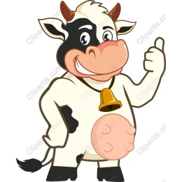 Cheerful Cartoon Cow
