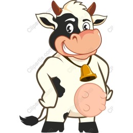 Delightful Cartoon Cow