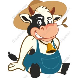 Cheerful Cartoon Cow