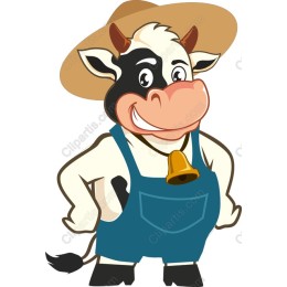 Cheerful Cartoon Cow