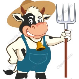Charming Cartoon Cow