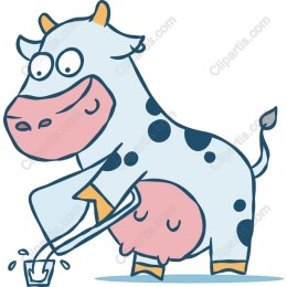 Whimsical Cartoon Cow