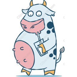 Cheerful Milking Cow