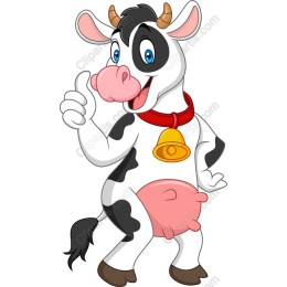 Cheerful Cartoon Cow