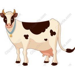 Charming Cartoon Cow