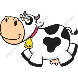 Charming Cartoon Cow