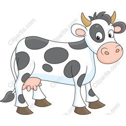 Playful Cartoon Cow