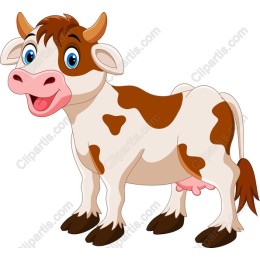 Cheerful Cartoon Cow
