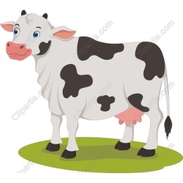 Charming Cartoon Cow