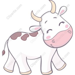 Playful Cartoon Cow