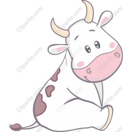 Adorable Cartoon Cow
