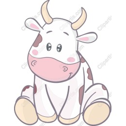 Adorable Cartoon Cow