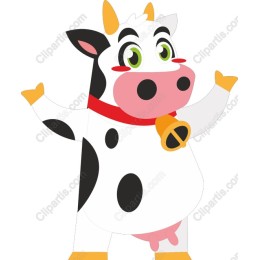 Charming Cartoon Cow