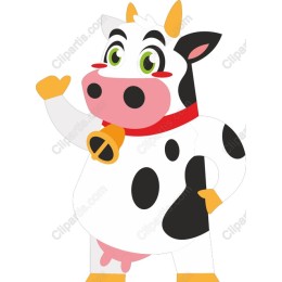 Cheerful Cartoon Cow