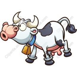 Charming Playful Cow