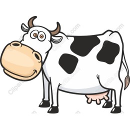 Cheerful Cartoon Cow