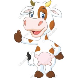Charming Cartoon Cow
