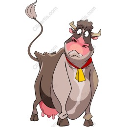 Charming Quirky Cartoon Cow