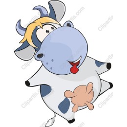 Playful Cartoon Cow