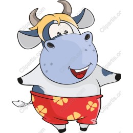 Cheerful Cow Character