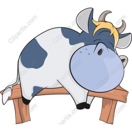 Playful Cartoon Cow