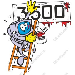 Whimsical Retro Computer Painting 3500