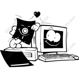 Cute Computer and Printer
