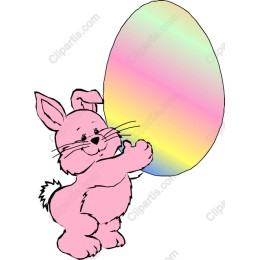 Easter Bunny with Rainbow Egg