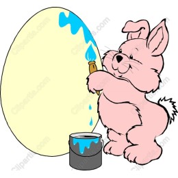 Bunny Painting Easter Egg