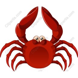 Cheerful Cartoon Crab