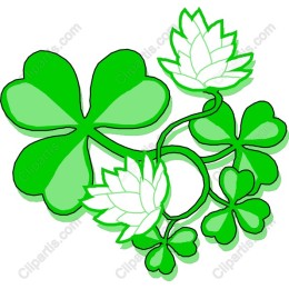 Fortune Blossoms: Four-Leaf Clover and Lotus Flowers
