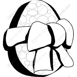 Whimsical Easter Egg with Bow