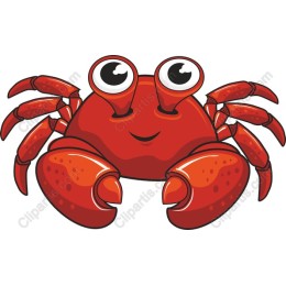 Playful Cartoon Crab in and