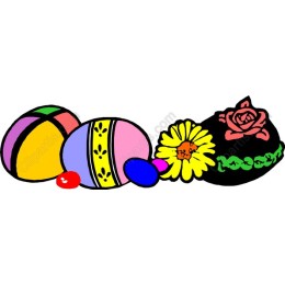 Vibrant Easter Eggs & Floral
