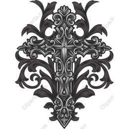 Ornate Floral Cross