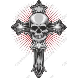 Gothic Skull Cross