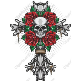 Bold Skull and Roses