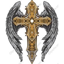 Ornate Winged Cross