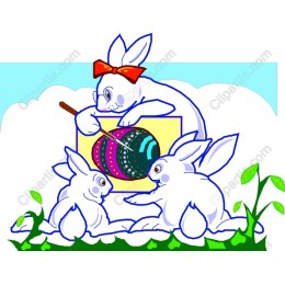 Bunny Artistry - Whimsical Rabbit Painting